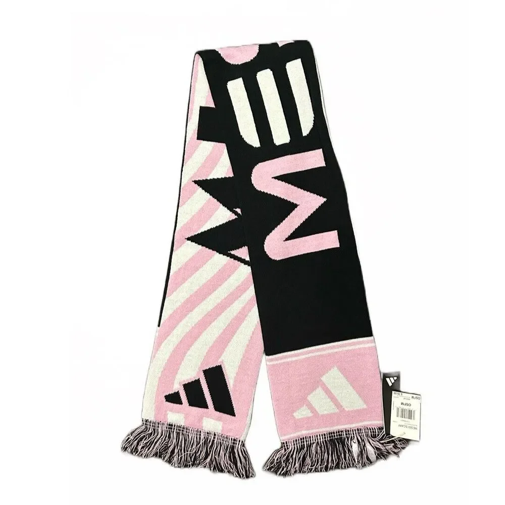Adidas Lionel Messi 10 Inter Miami Soccer Club Pink Black White Scarf JJ4393 NWT